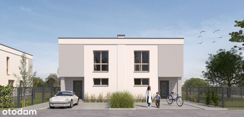 Nowoczesny dom w zabudowie bliźniaczej