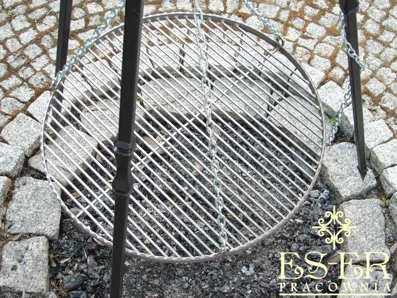 Stalowy kuty ruszt do grilla 60 cm okrągły - ES-ER