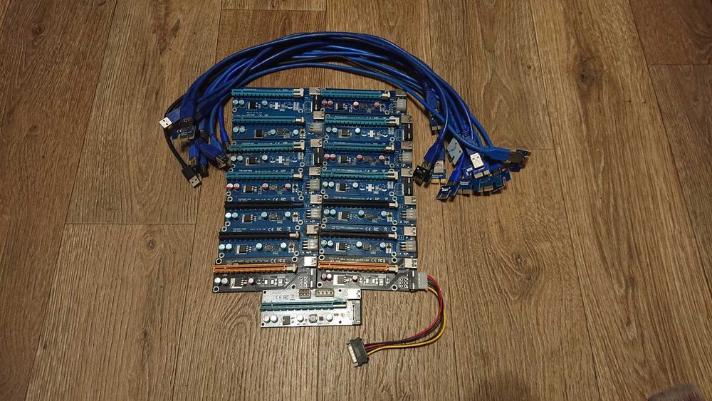 Райзер для відеокарти. 15 комплектів.