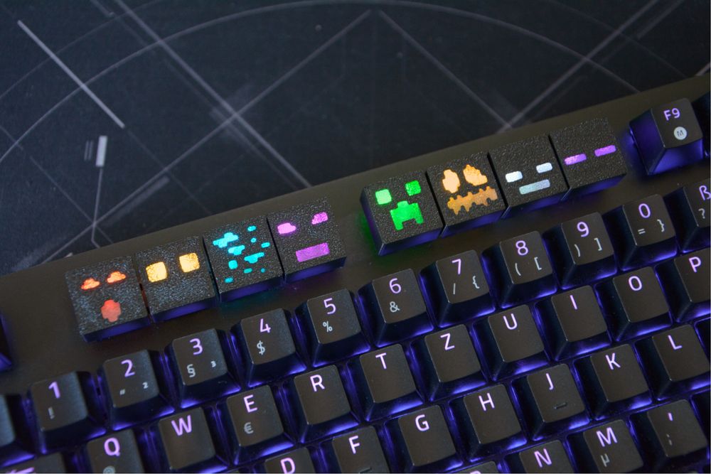 Накладка на клавіатуру в стилі майнкрафт