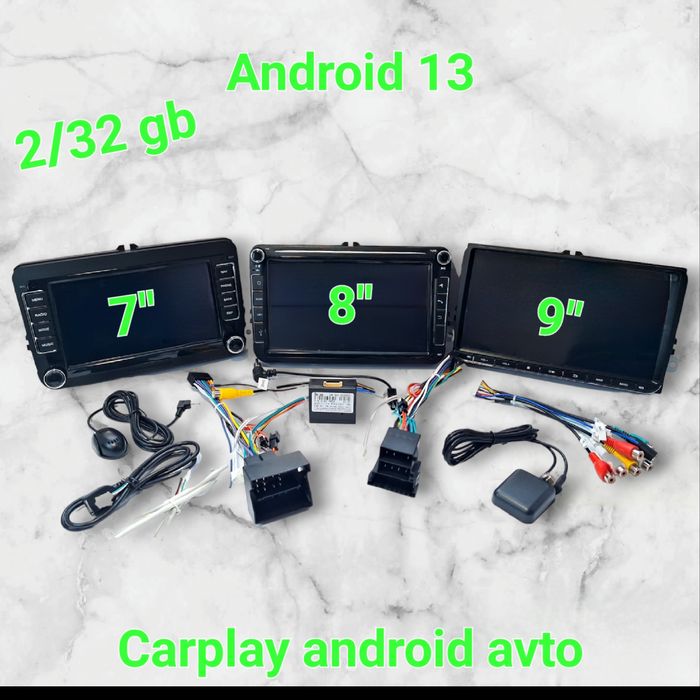 ‼️Штатна магнітола Volkswagen Skoda на Андроїд 15 2/32GB 7,8,9 дюймів