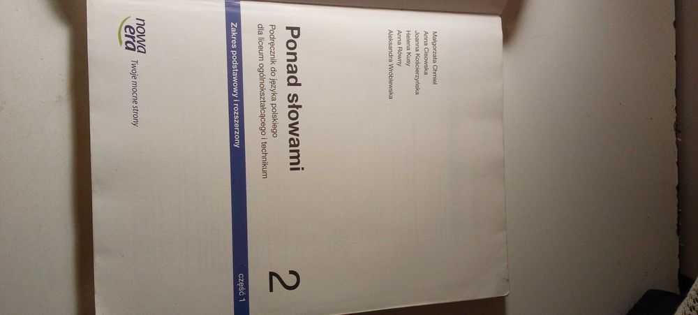 Ponad słowami 2 część 1 zakres podstawowy i rozszerzony Nowa Era