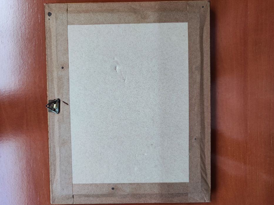 Quadro de bordado em ponto de cruz para decoração casa de banho