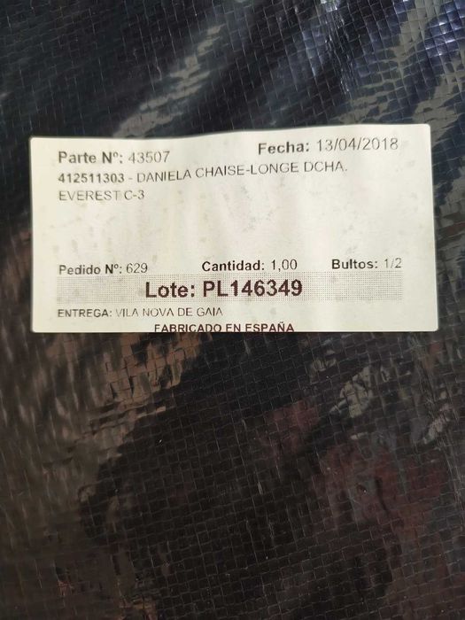 Sofa Conforama 3 lugares c/ chaise longue + arrumação + pufe