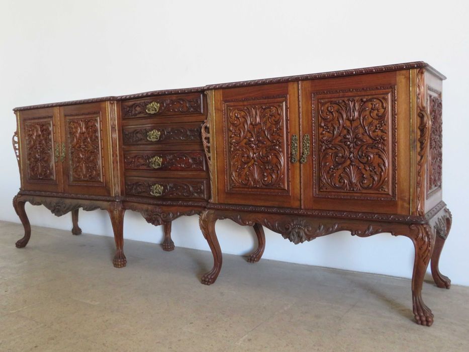 Aparador  e Cadeiras Vintage  Anos 60  Nogueira