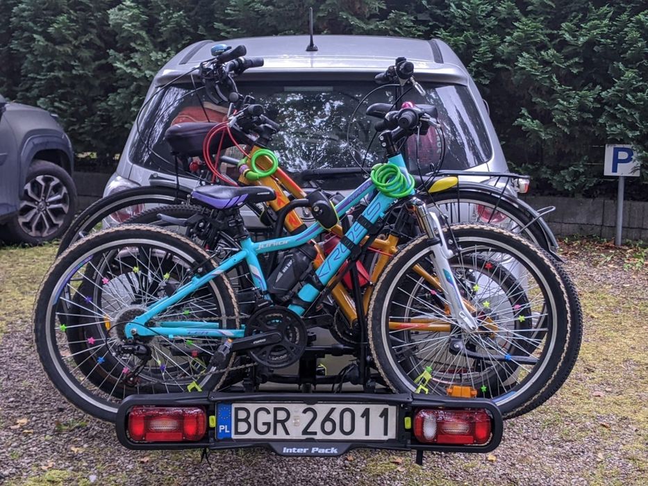 Bagażnik rowerowy na hak, 4 rowery, Inter pack,