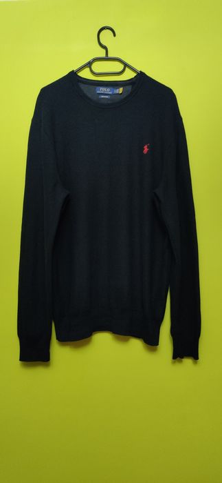 Sweter Ralph Lauren crewneck czarny  z długim  rękawem z  kolekcji l