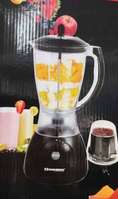 Blender kielichowy młynek do kawy 500W Rosenberg Biały Nowy