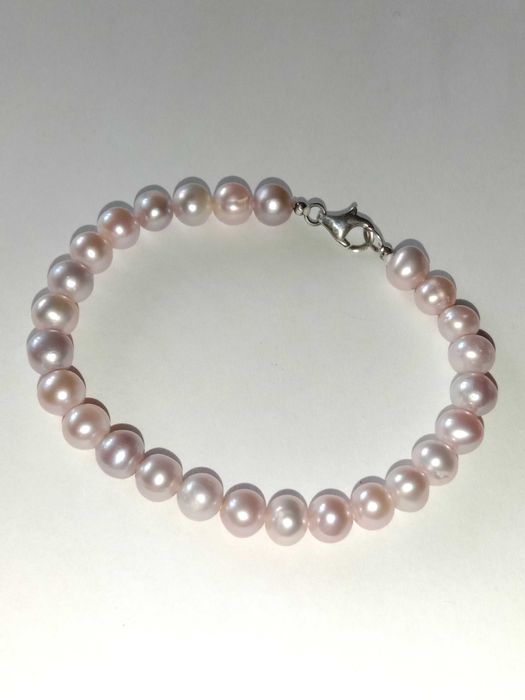 Серебряный браслет Thomas Sabo жемчуг обсидиан серебро винтаж