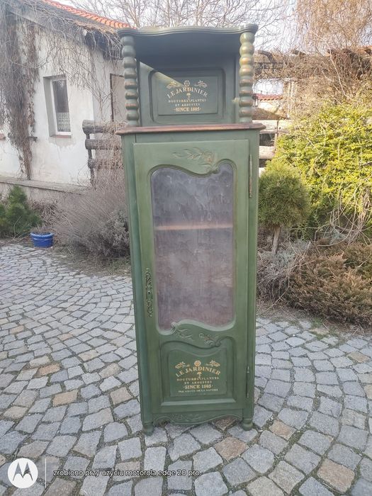Biblioteka, bielizniarka, antyk witryna  antyk