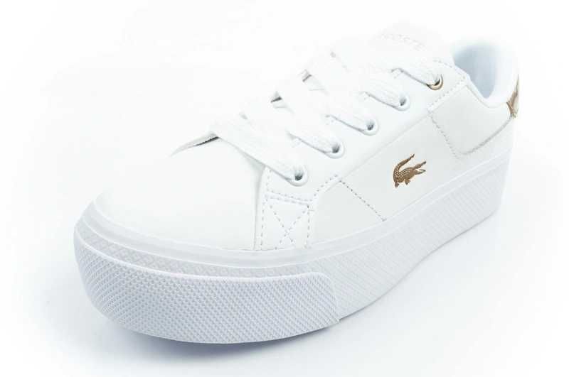 Lacoste buty sportowe trampki damskie Ziane Platform 126 białe modne