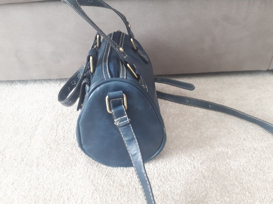 Mala azul escuro tira colo