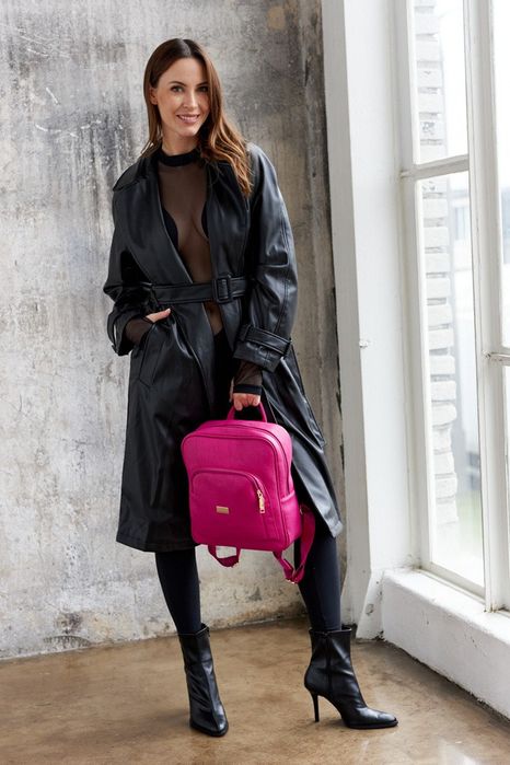 pojemny plecak damski ze skóry ekologicznej - peterson