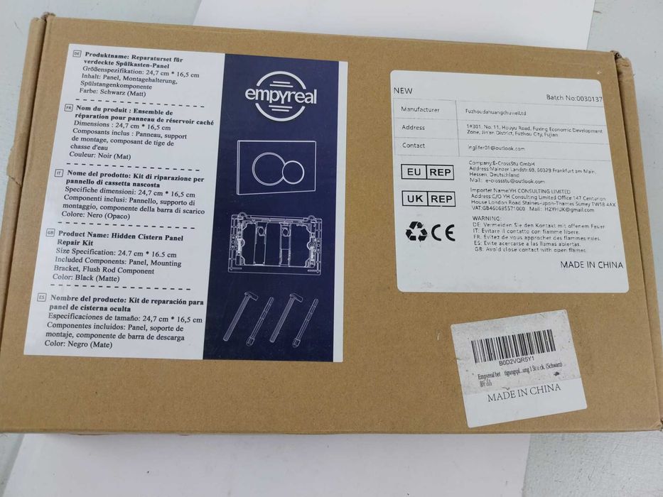 Przycisk spłukujący WC Czarny okrągły podwójny