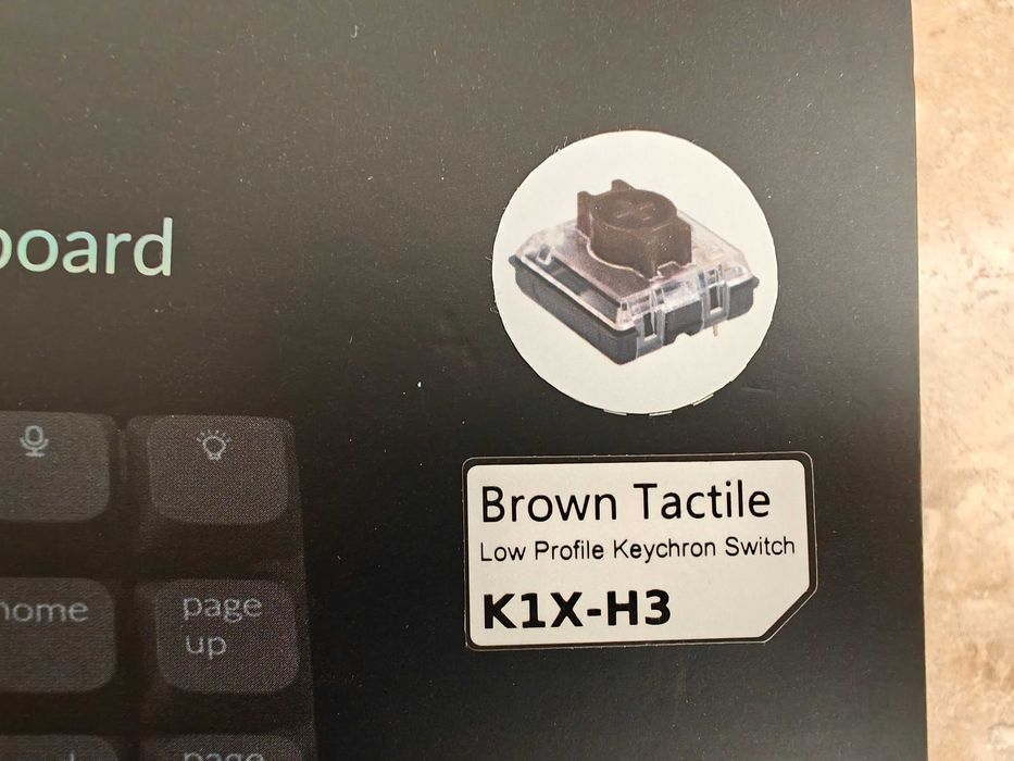 Klawiatura Keychron K1X Low Profile Brown Switch RGB HS TKL 80%