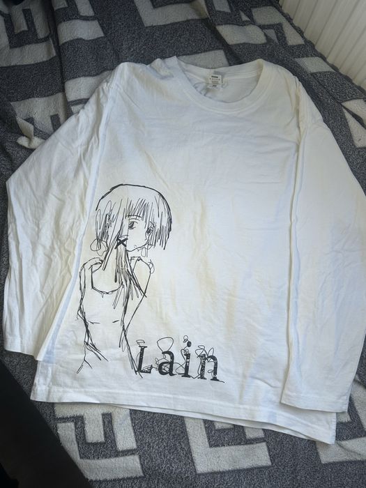 лонг кофта архів Lain біла аніме