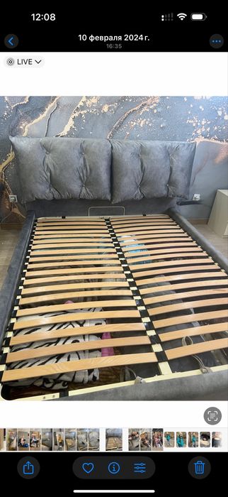 Кровать  160/200  в отличном состоянии с подьемным механизмом