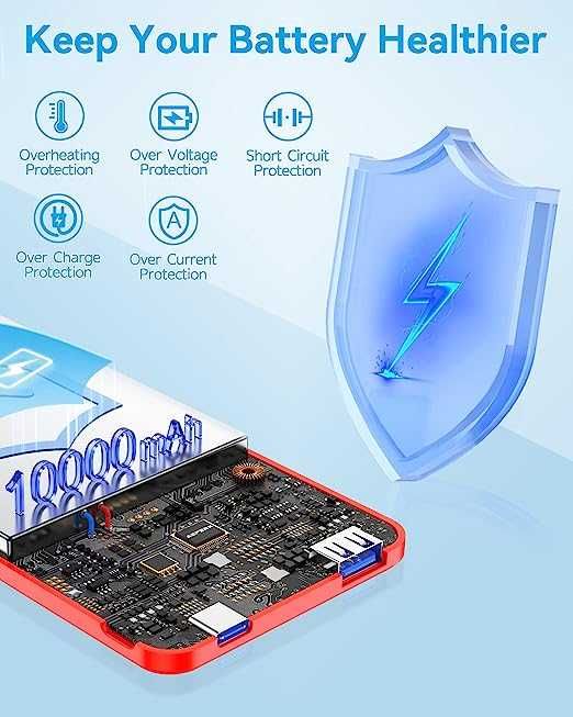 Powerbank 10000mAH czerwony