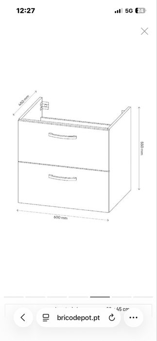 Conjunto Casa de banho pia + movel ARUNA