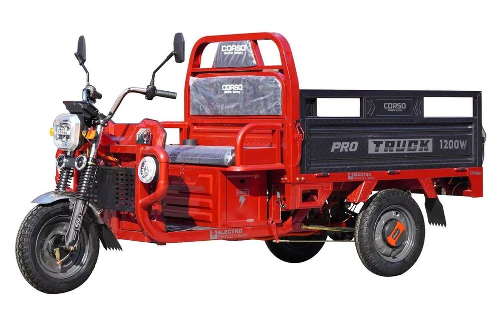 Електричний вантажний трицикл Corso «Truck PRO»  6 МІСЦЬ