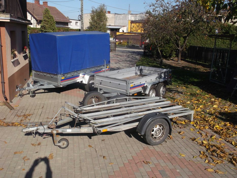 wypożyczenie przyczepki lekka z plandeką stelaż wynajem