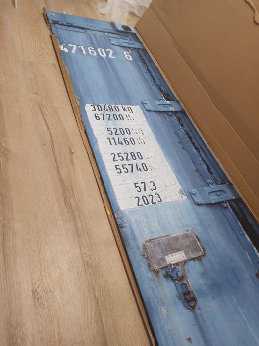 Deska, płyta w kolorze niebieskim i szarym 218 x 58,50 cm, dizajnerska