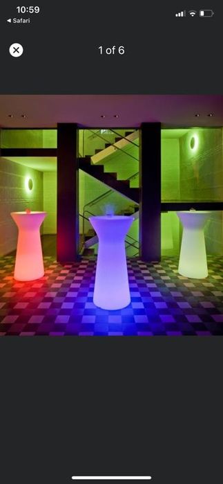 Mesa com iluminacao rgb