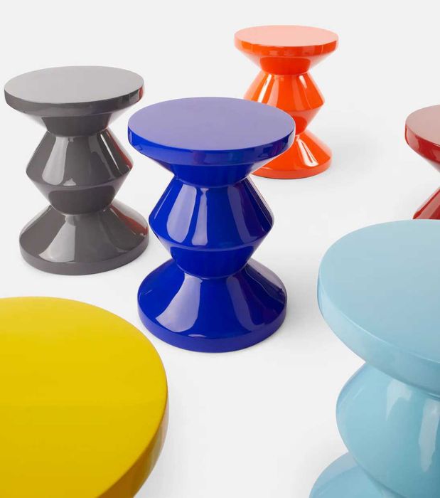 Par de mesas de apoio/bancos POLSPOTTEN Zig Zag, Azul (2 unidades)