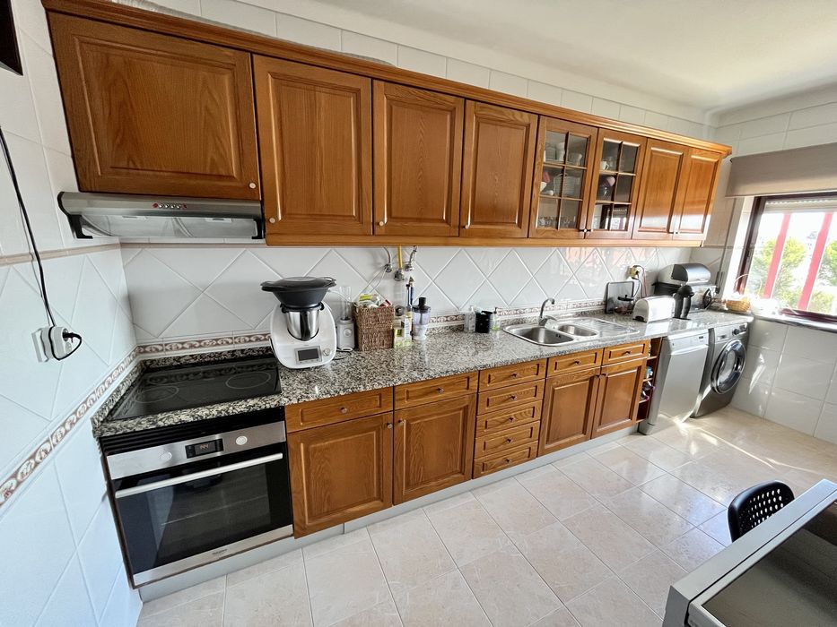 Cozinha + Placa Vidro Cerâmica + Exaustor + Lava Loiça