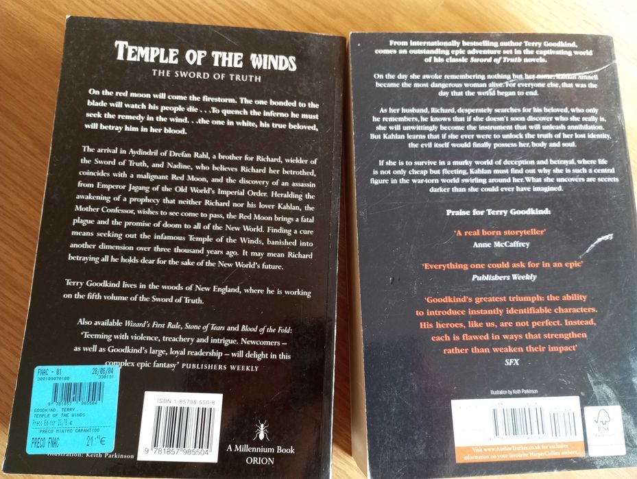 Temple Of The Winds / Phantom de Terry Goodkind