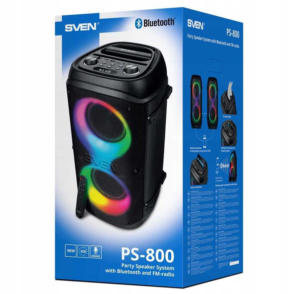Колонка Sven PS-800 Чорна. 100 Вт. Пульт. Караоке.: 6 290 грн ...