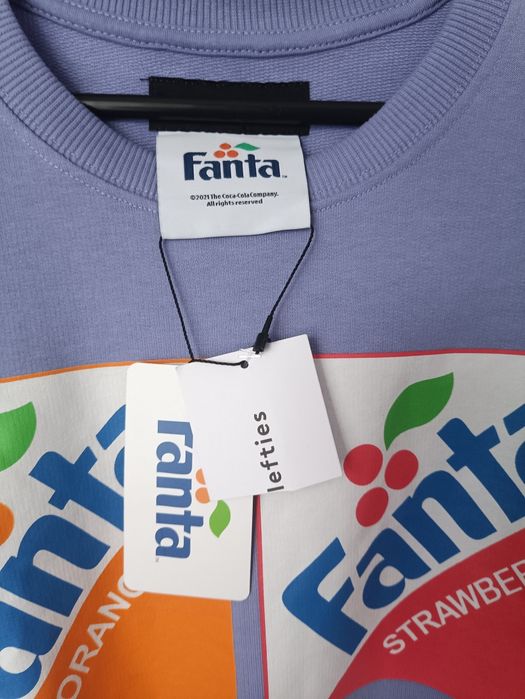 Lefties rozmiar M bluza fioletowa z nadrukiem fanta