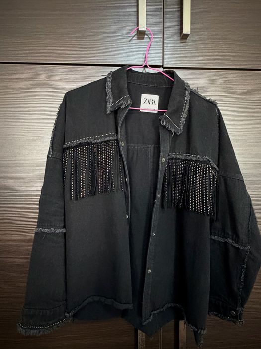Джинсова куртка-рубашка zara