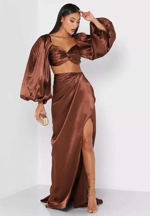 Топ блуза Zara топ з довгим пишним рукавом