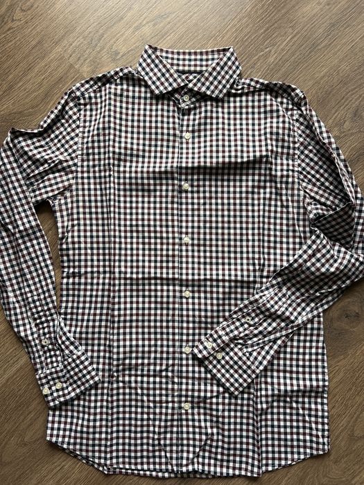 Koszula męska w kratkę Premium by JACK & JONES Medium 100% bawełna