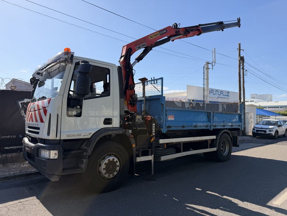 IVECO EUROCARGO 19Ton 280cv Grua Palfinger Pk10000 Basculante Apenas 57.000km ###OPORTUNIDADE###
