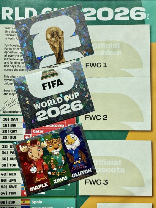 Cromos PANINI FIFA World Cup 2026 – FWC 1 a FWC 8
