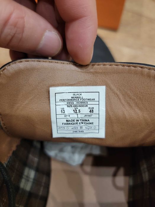 Кожанные осенние мужские ботинки Merrell