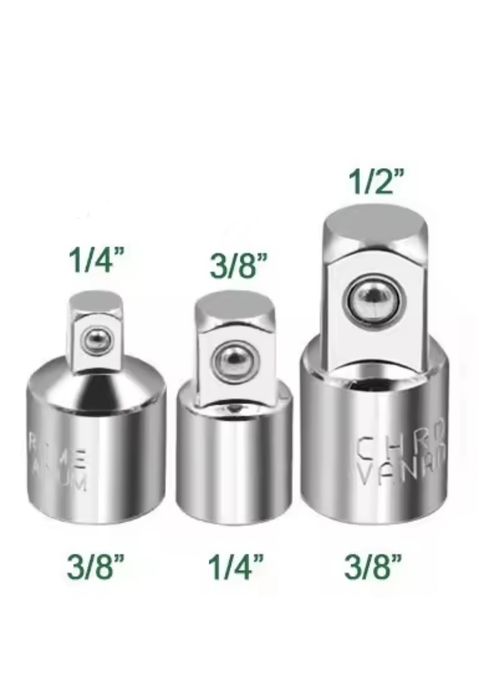 6 Adaptadores 1/4, 3/8, 1/2 - Ler descrição