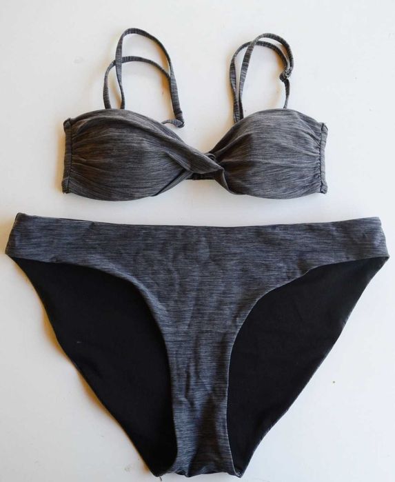 Strój Kostium Kąpielowy Szary H&M XS 34 XXL 44