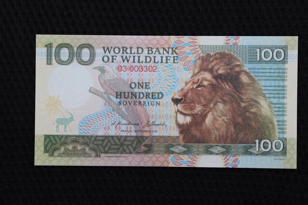 Banknot Kolekcjonerski 100 Sovereign 2019 Gabris UNC UV prezent