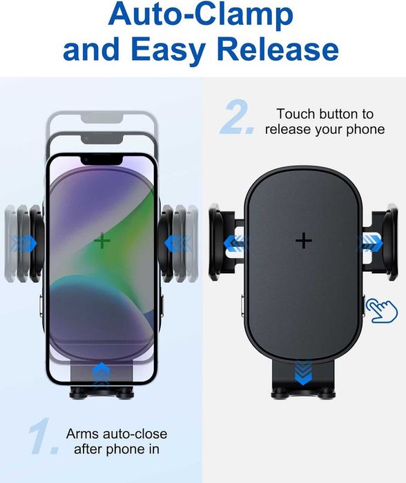 Beeasy Bezprzewodowa ładowarka samochodowa indukcyjna 15W iPhone