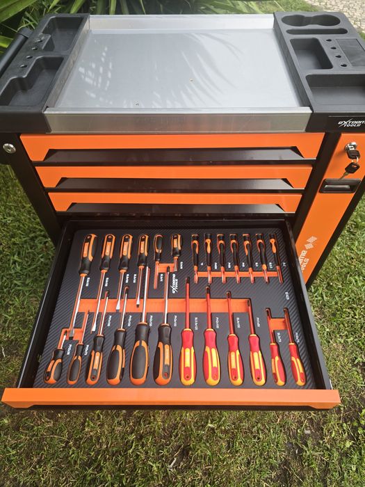 Carrinho de ferramentas 7 gavetas completas novo