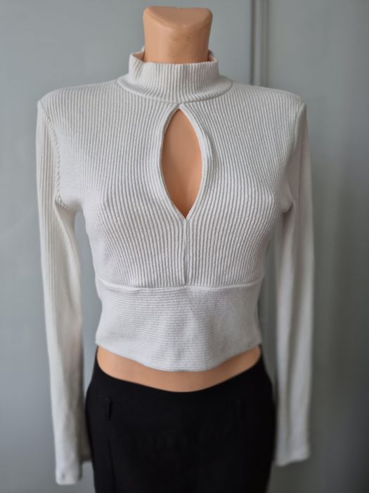 Sweter damski bluzka prążkowana Amisu L używana