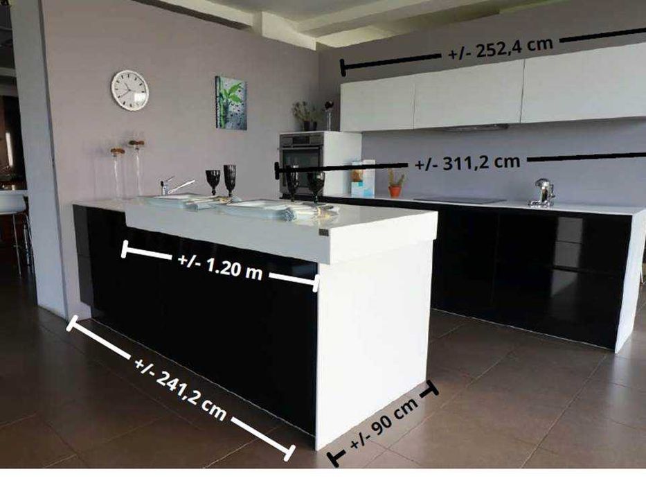 Móveis de cozinha de exposição com CORIAN