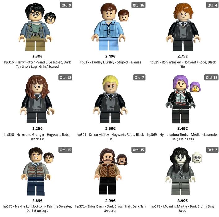 Minifiguras Lego Harry Potter