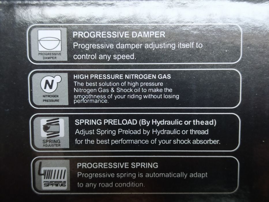 Амортизатори задні мопеда/мотоцикла, мягкі (пара) 340мм "NAIDITE"