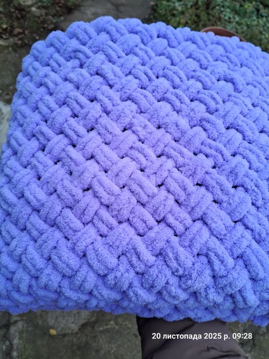 Плюшевий плед ручної роботи