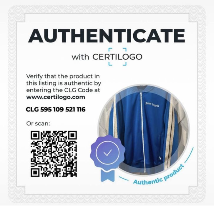Зіп худі Palm Angels Tracksuit Blue ОРИГІНАЛ