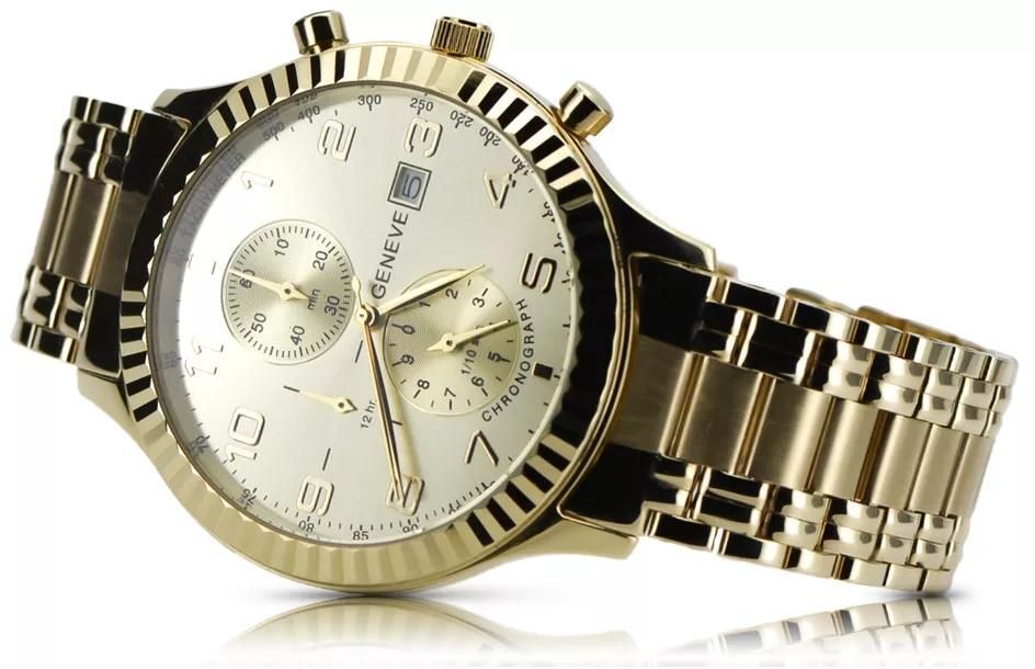 Złoty zegarek z bransoletą męski 14k 585 Geneve mw007ydy&mbw006yo 72g Kraków biżuteria